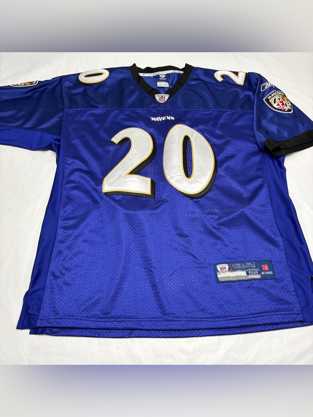 Vintage Reebok NFL Baltimore Ravens Ed Reed Purple Football Jersey Mens 52 XXL